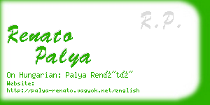 renato palya business card